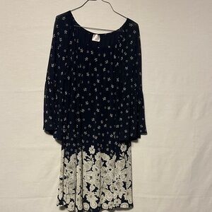 Siren Lily Navy and White Floral Dress